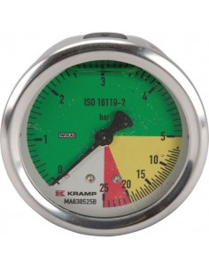 MA630525B - Manómetro Diámetro 63 mm. 1/4" 0-5-20-25 bar