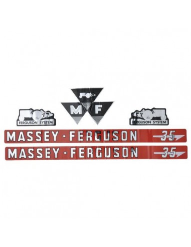 3406970M91GN - Juego de Pegatinas Massey Ferguson 35