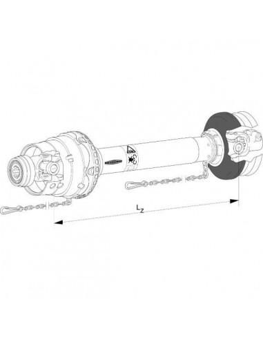 WWE25801210 - Cardán SD 25 Gran Ángulo 1.000 rpm - 83 cv