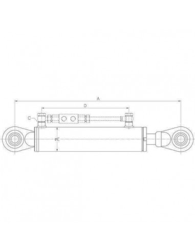 TEVNN356025022 - Cilindro 3er Punto Hidráulico 500 mm. cat. 2 con Válvula TEVNN356025022 - Cilindro 3er Punto Hidráulico 500 mm. cat. 2 con Válvula