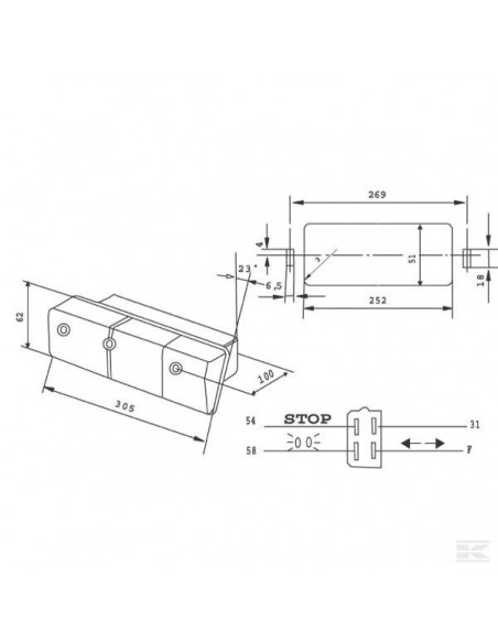 5124117GN - Luz Trasera Derecha Adaptable Fiat - Ford