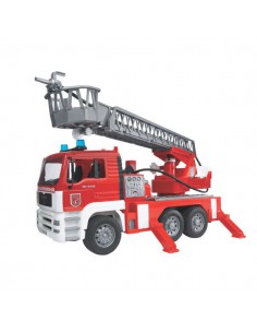 U02771 - Miniatura Camión de Bomberos con Escalera y Sirena MAN