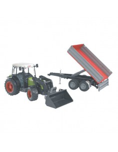 U02112 - Miniatura Claas Nectis 267 F con Cargador Frontal y Remolque