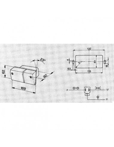 03158000 - Cobo Luz de Posición Izquierda Adaptable Massey Ferguson - Landini