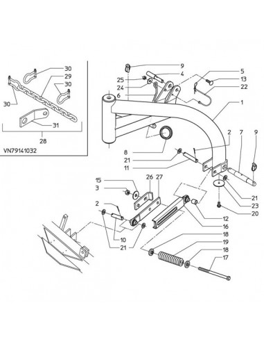 VN18612529 - Vicon Guía Segadora Discos Taarup 214