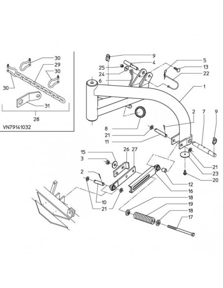VN18612529 - Vicon Guía Segadora Discos Taarup 214