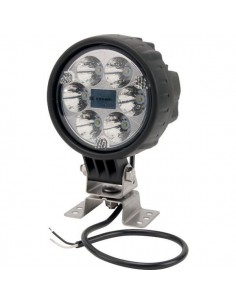 LA10011 - Faro Trabajo Redondo LED 25 W 2000 Luménes Reflector Iluminación Largo Alcance