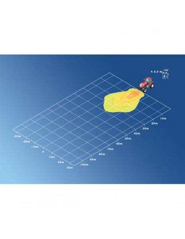1GA006876001 - Foco Trabajo Rectángular H3 12/24V 55/70W 154x128 mm.