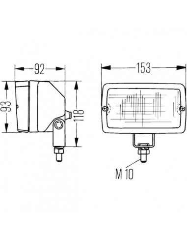 1GA005060001 - Foco Trabajo Rectángular H3 12/24V 55W 153x118 mm.  1GA005060001 - Foco Trabajo Rectángular H3 12/24V 55W 153x118 mm.