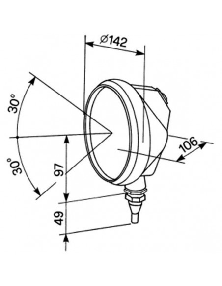 05155000 - Foco Trabajo Redondo Iluminación Alrededor 12/24V 55/70W 118x144 mm.