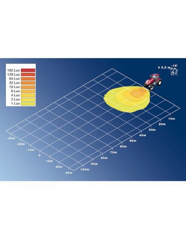 1GA007506011 - Foco Trabajo Cuadrado H3 12V 97x102 mm.