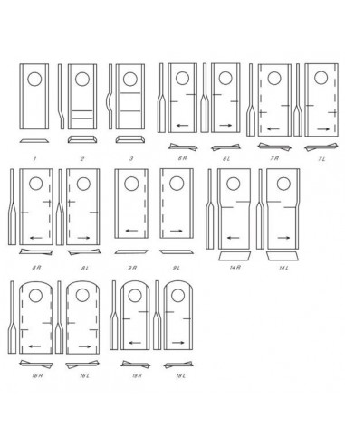 55903210GN - Kuhn Cuchilla Izquierda Adaptable 107x45 mm.
