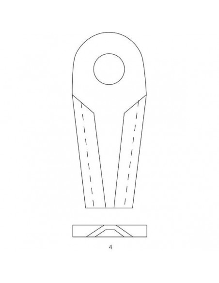 55903210GN - Kuhn Cuchilla Izquierda Adaptable 107x45 mm.