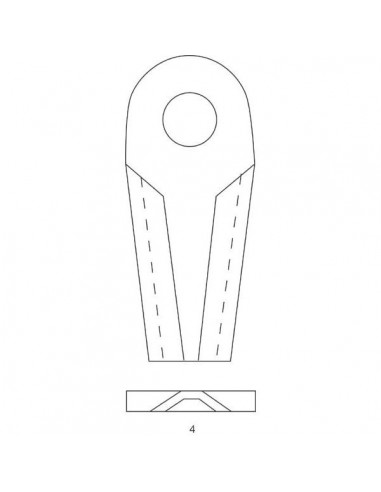55903310GN - Kuhn Cuchilla Derecha Adaptable 107x45 mm.