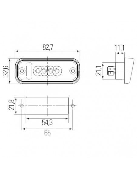 2KA010278411 - Luz Matrícula LED 326x111 mm. 2KA010278411 - Luz Matrícula LED 326x111 mm.