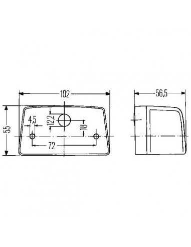 2KA998523001 - Luz de Placa 102x55x56,5 mm.