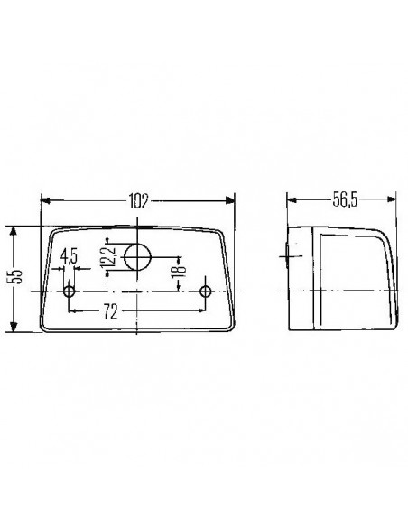 2KA998523001 - Luz de Placa 102x55x56,5 mm.