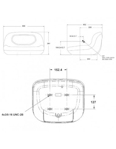 TS19500 - Asiento PVC Negro TS19500 - Asiento PVC Negro