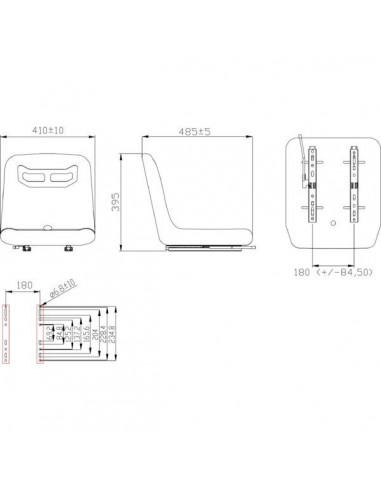 TS18000GP - Asiento Textil 395x345 mm. TS18000GP - Asiento Textil 395x345 mm.
