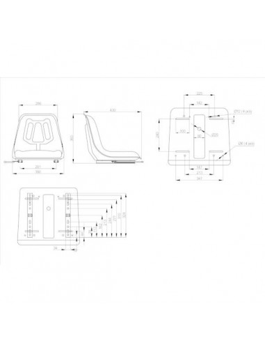 TS12000GP - Asiento de PVC 380x350 mm. TS12000GP - Asiento de PVC 380x350 mm.