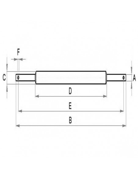 SA4528KR - Eje Brazo Inferior 28x45x970mm