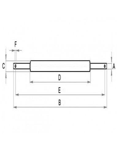 SA4536KR - Eje Brazo Inferior 36x45x970 mm