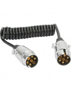 LA404101 - Cable Espieral 1,75 metros 12 V 7 Polos Terminal-Terminal