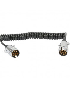 LA404102 -  Cable Espieral 3,5 metros 12 V 7 Polos Terminal-Terminal