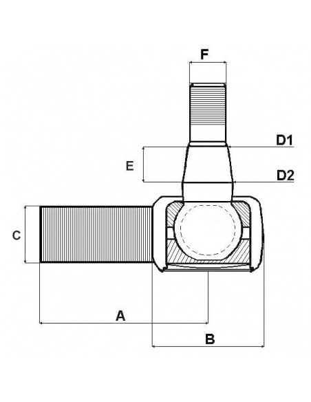 001004874GN - Same-Deutz Rotula Dirección Adaptable