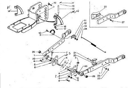 gn Kubota Soporte Brazo Elevador Izquierdo M6030dt