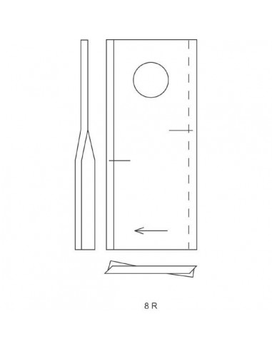 KT56110400GN - Kverneland Cuchilla Derecha Segadora Adaptable 126x47 mm. (25 unidades)