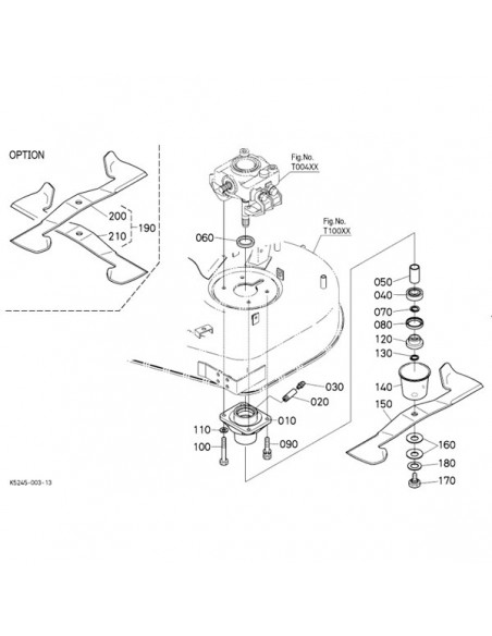 K524371930GN - Kubota Cuchilla Segdora Cortacésped Plataforma Corte RC42-GZD