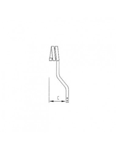 252516DV - Brazo Arado Curvo Viñedo Casamayor Derecho 25x25 Taladro 16 252516DV - Brazo Arado Curvo Viñedo Casamayor Derecho 25x25 Taladro 16
