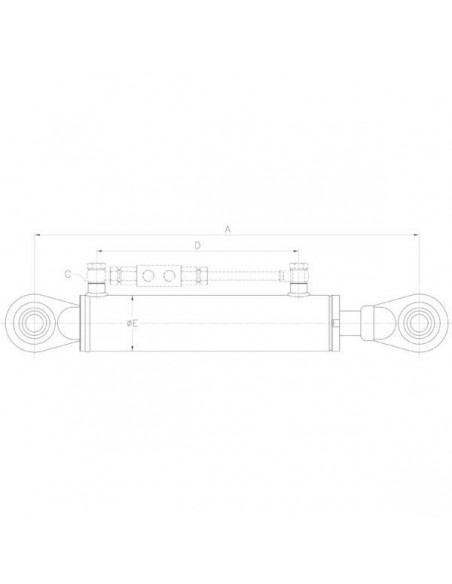 TENNN305015011 - Cilindro 3er Punto Hidráulico 390 mm. Cat. 1/1