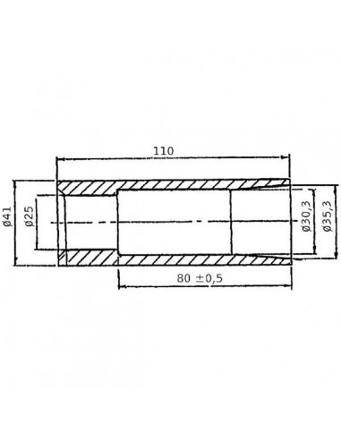 FT1001 - Casquillo Soldable Púa 107x41 mm.