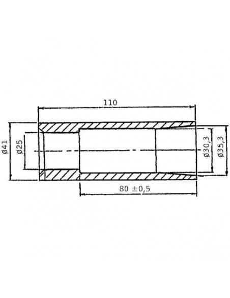 FT1001 - Casquillo Soldable Púa 107x41 mm.