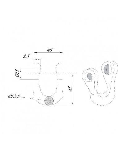 BH2900 - Grillete Bomford 46x59 mm.