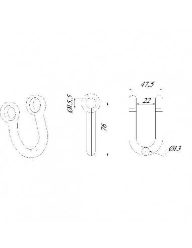 BH2910 - Grillete Bomford Adaptable 47,5x76 mm.
