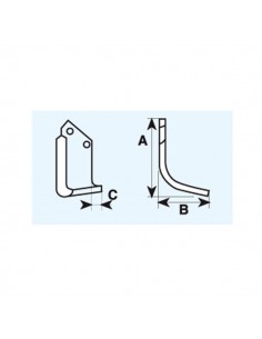 AFMJ10C-7 - Casamayor Cuchilla para Agric modelos AL/AFMJ/ALD Pletina 60x7
