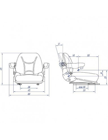TS29000GP - Asiento Carretilla Elevadora