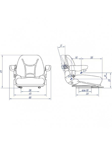 TS29000GP - Asiento Carretilla Elevadora
