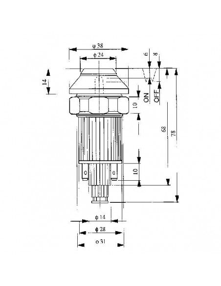 11120140PN - Interruptor Luces de Trabajo 12/24 Voltios