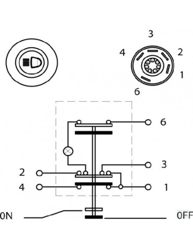 11120140PN - Interruptor Luces de Trabajo 12/24 Voltios