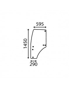 R198624GN - John Deere Cristal Puerta Izquierda Adaptable Serie 5020