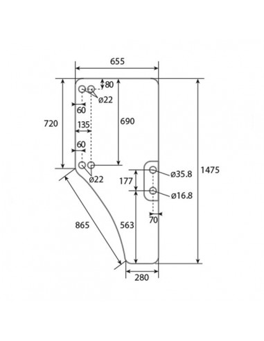 ER047313GN - John Deere Cristal Puerta Derecha Adaptable Serie 5010