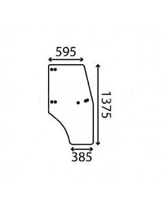 ER047755GN - John Deere Cristal Puerta Derecha Adaptable Serie 5010N