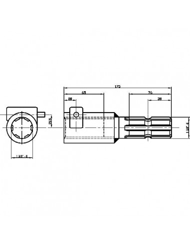 6710164KR - Alargador Toma de Fuerza 1 3/8" Z-6