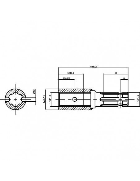 672011KR - Alargador Toma de Fuerza 1 1/8" Z-6 672011KR - Alargador Toma de Fuerza 1 1/8" Z-6