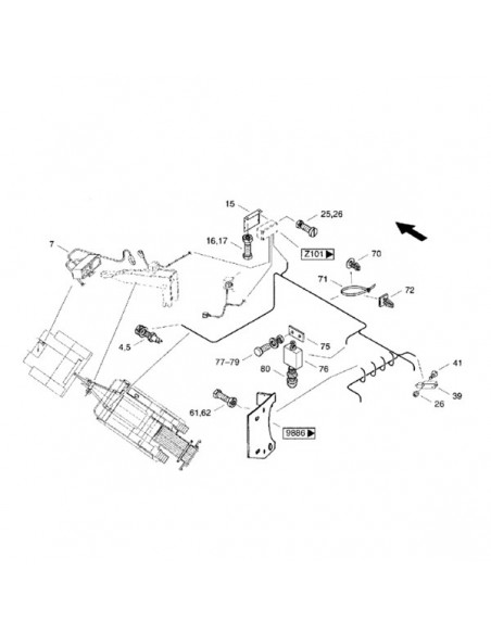 07073890 - Case IH Monitor Empacadora 530-40
