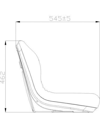 TS19200GP - Asiento PVC Negro 545x462 mm.